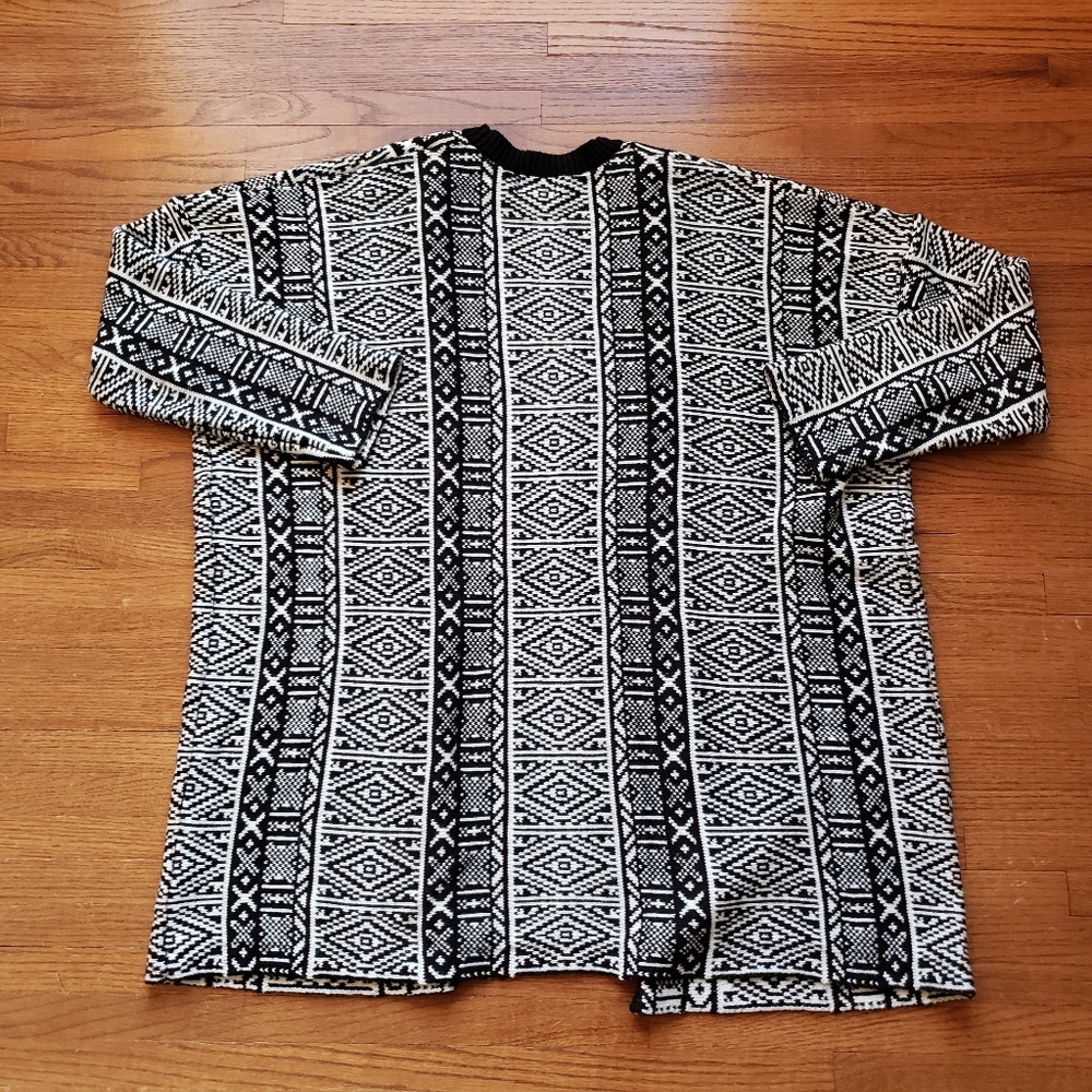 Old Navy | Long Open Front Patterned Cardigan Swe… - image 4